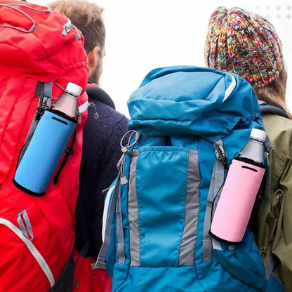 16Oz. Neoprene Can Cooler Sleeve with Drawstring Clip Hook