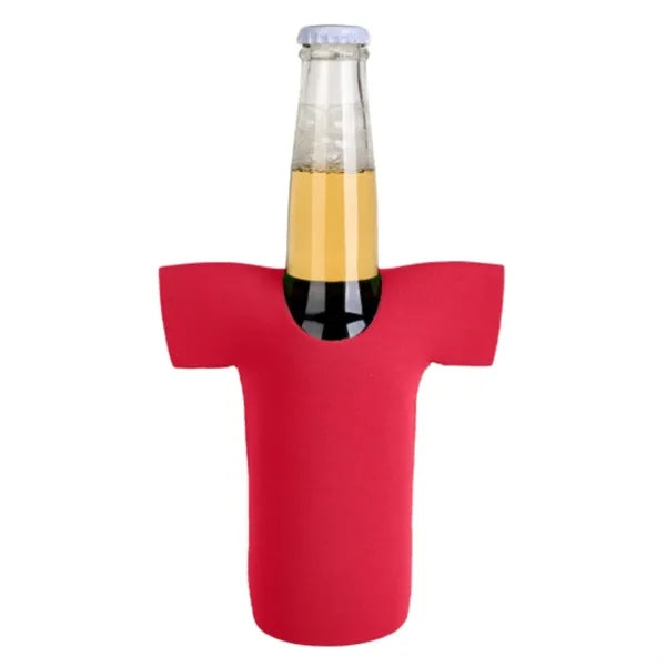 12 oz. Neoprene R-Neck T-SHIRT Collapsible Bottle Cooler