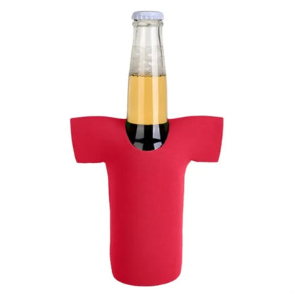 12 oz. Neoprene R-Neck T-SHIRT Collapsible Bottle Cooler