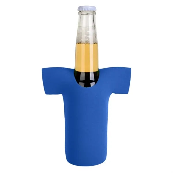 12 oz. Neoprene R-Neck T-SHIRT Collapsible Bottle Cooler