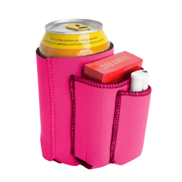 330ML Neoprene Can Cooler W/ Pocket