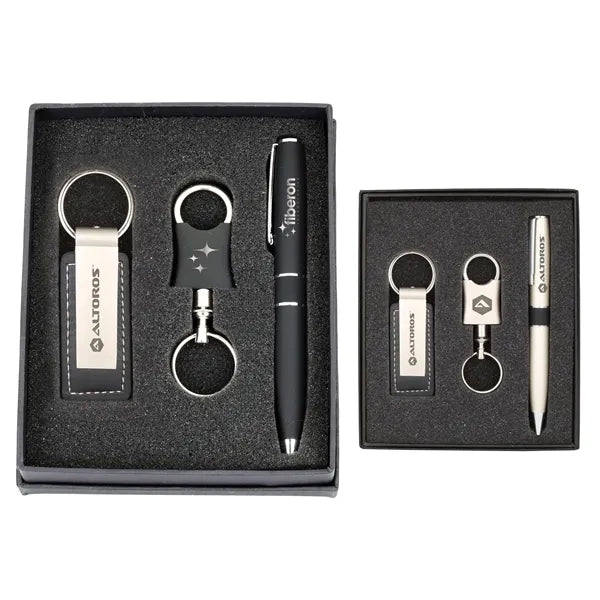 Metal Pen & Keychain Gift Set