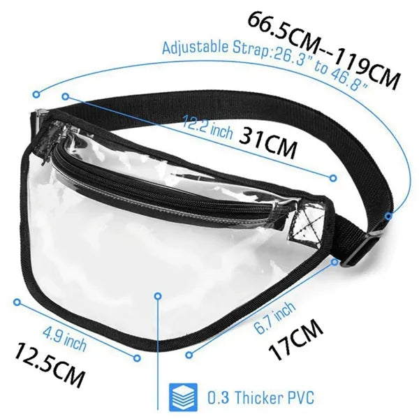Composite Stadium Standard Transparent Waterproof Waist Pack