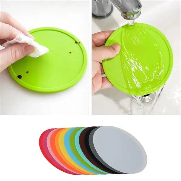 Multicolor Non Slip Heat Resistant Silicone Coaster Durable