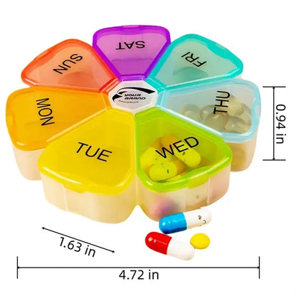 Portable Weekly Pill Organizer Travel Medicine Storage Box