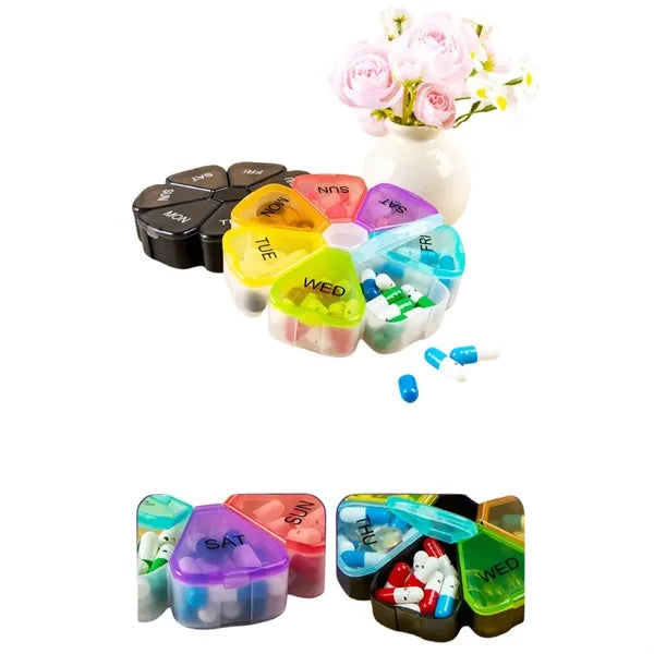 Portable Weekly Pill Organizer Travel Medicine Storage Box