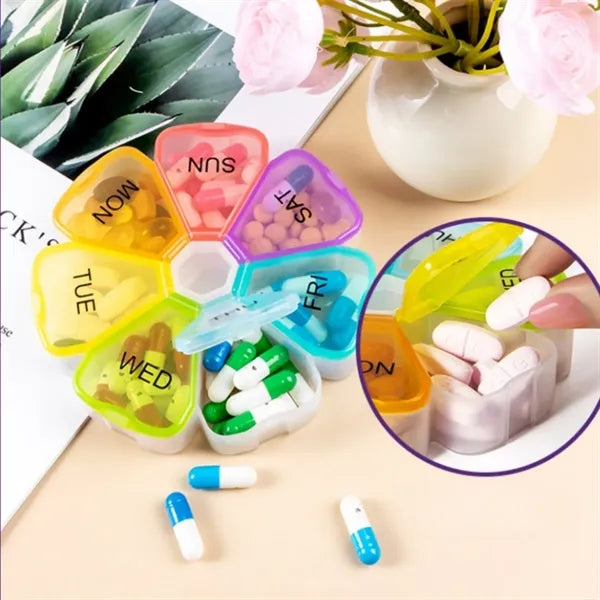 Portable Weekly Pill Organizer Travel Medicine Storage Box