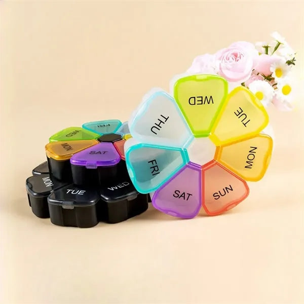 Portable Weekly Pill Organizer Travel Medicine Storage Box