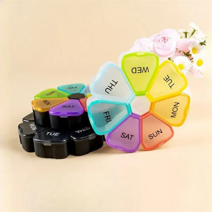 Portable Weekly Pill Organizer Travel Medicine Storage Box