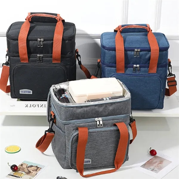 Large Insulated Cooler Bag with Dual Compartments