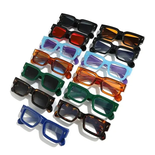 Vintage Thick Square Frame Fashion Sunglasses