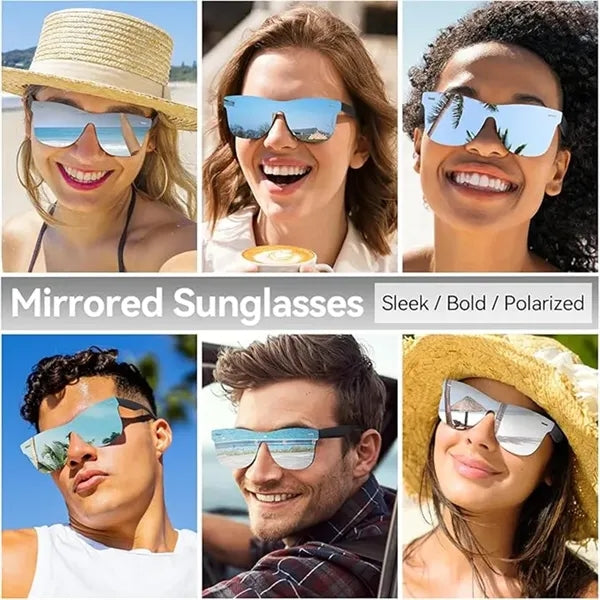 Luxury Trendy Mirrored Polarized Sunglasses