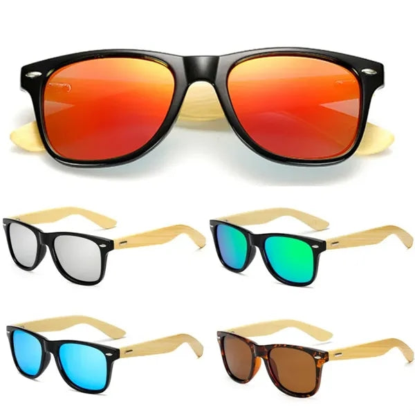 Natural Bamboo Wood Frame Sunglasses
