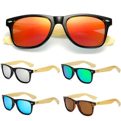 Natural Bamboo Wood Frame Sunglasses