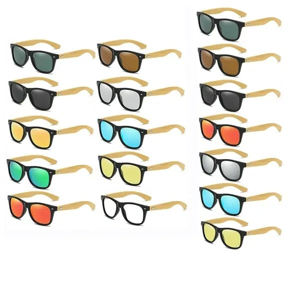 Natural Bamboo Wood Frame Sunglasses