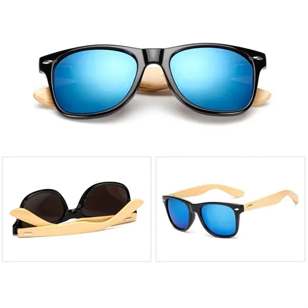 Natural Bamboo Wood Frame Sunglasses