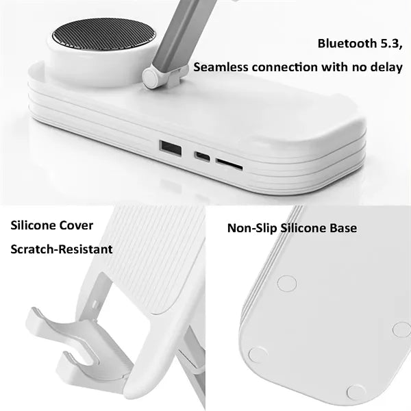 Foldable Bluetooth Speaker Phone Stand