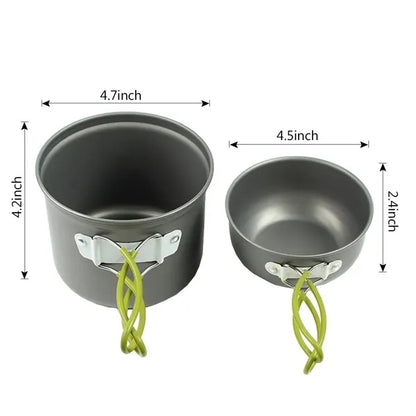 Camping Cookware Mess Kit Barbecue and Picnic Cooker