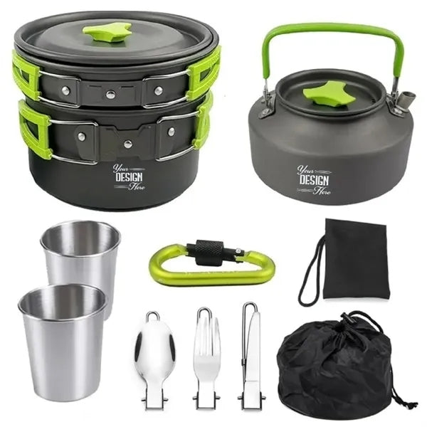 Camping Cookware Mess Picnic Pot and Kettle Set "