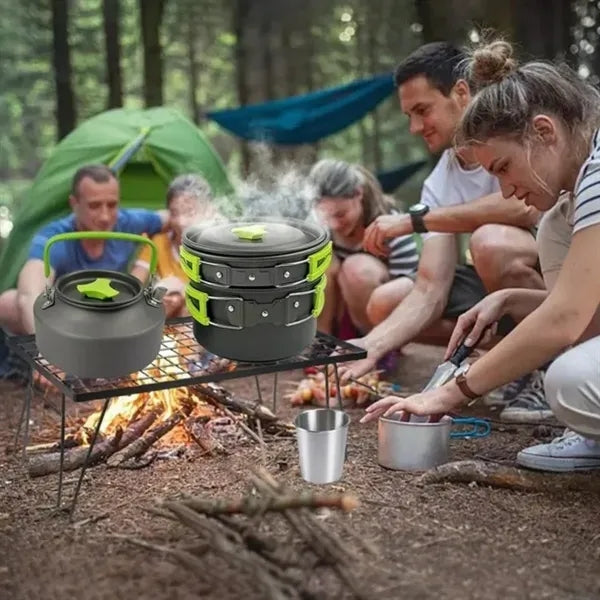 Camping Cookware Mess Picnic Pot and Kettle Set "