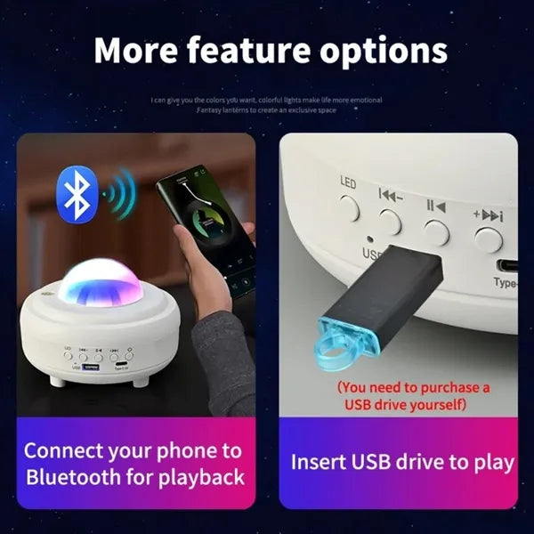 Northern Moon Lights Projector with Wireless Speaker