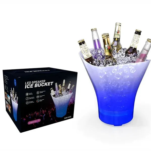 1 7/8 Gal Luminescent Ice Bucket With Wireless  Speaker