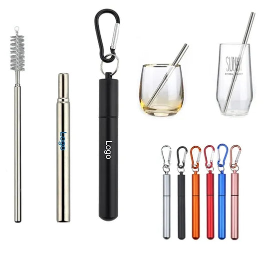 Portable Stainless Steel Straw Set with Carry Case