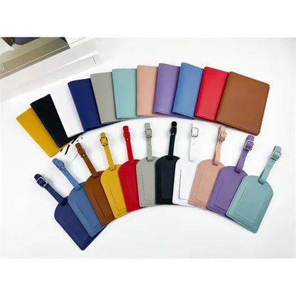 Luggage Tags for Suitcases PU Leather Travel Bag
