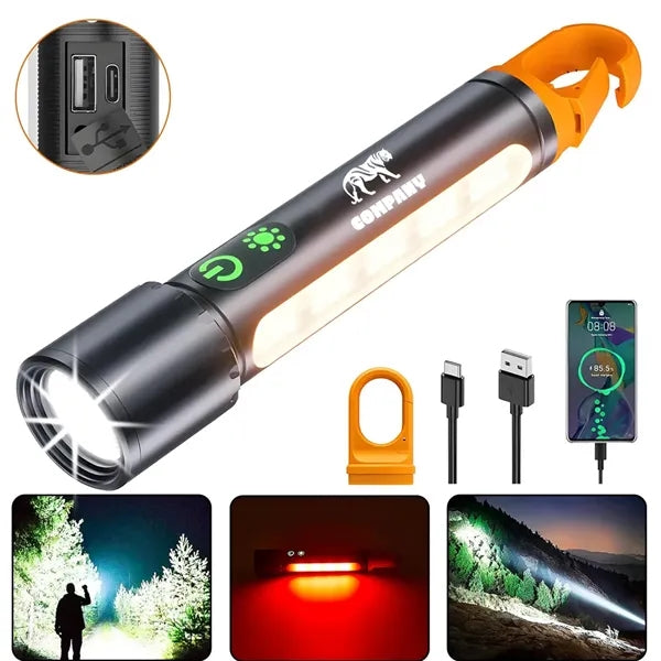 LED Tactical Flashlights with COB Sidelight