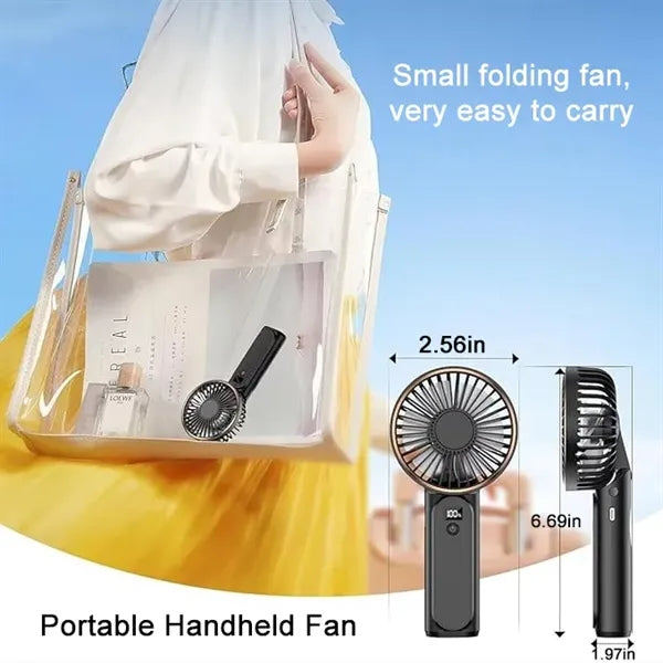 6 Speed Portable Handheld Fan with Power Bank