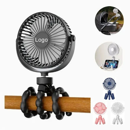 3 Speed Mini Portable Stroller Fan with Detachable Tripod
