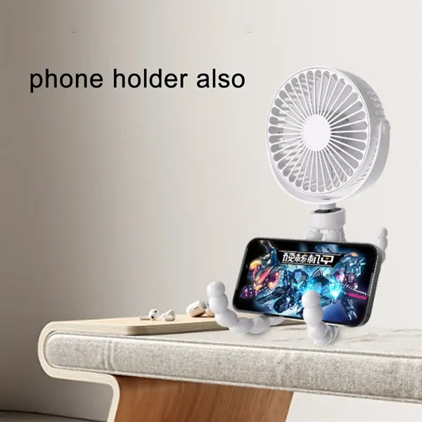 3 Speed Mini Portable Stroller Fan with Detachable Tripod