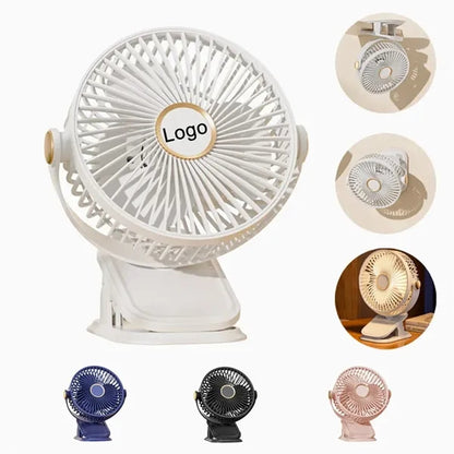 360 Rotate Clip on Fan with night light