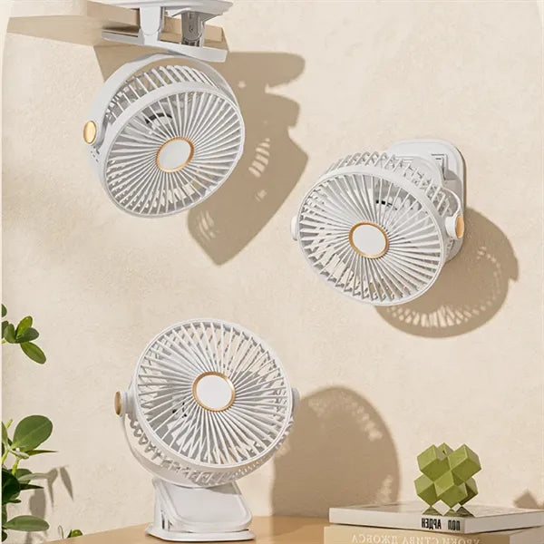 360 Rotate Clip on Fan with night light