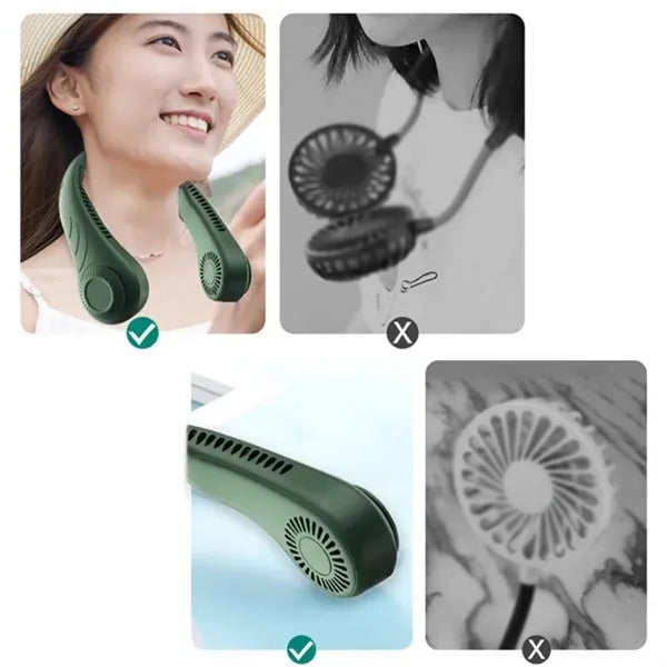 4000mAh 3 Speed Portable Neck Fan