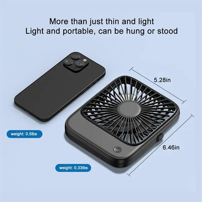 USB Ultra Quiet Small Desk Fan, 180 Tilt Folding, 3 Speeds