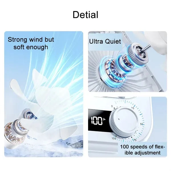 1500mah Small Portable Rechargeable Desk Fan
