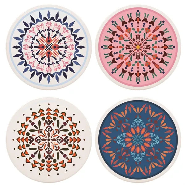Round Absorbent Ceramic Coaster