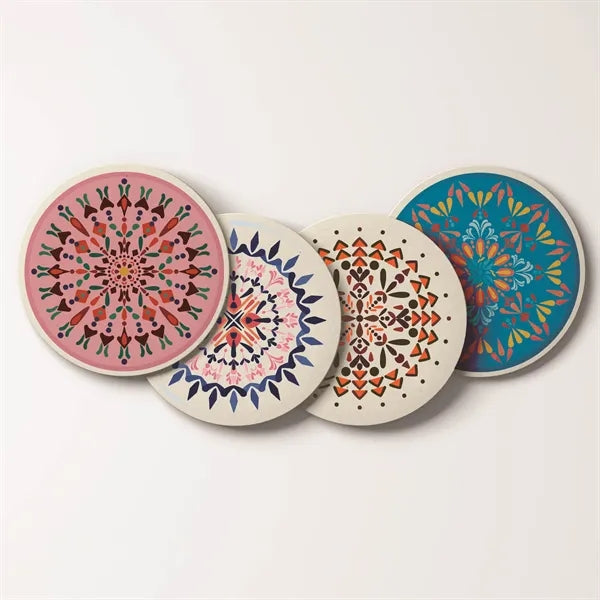Round Absorbent Ceramic Coaster
