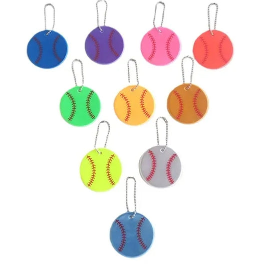 Reflective Baseball Keychain