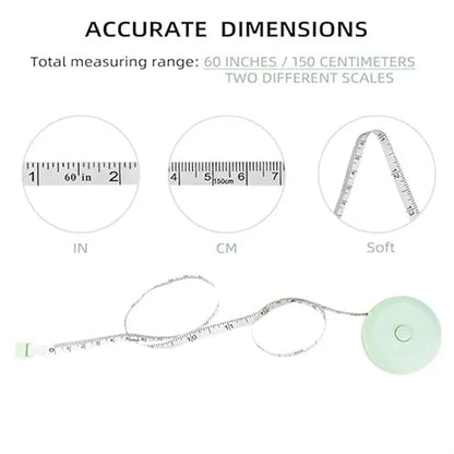 60-Inch Double-Sided Scale Retractable Tape Measure