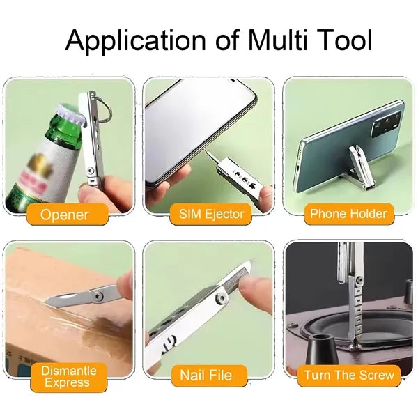 Multi-Function Edc Pocket Screwdriver Tool With Keychain