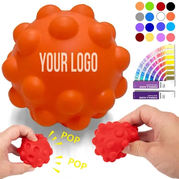 Custom Push Pop Bubble Ball Stress Reliever Kids Fidget Toy