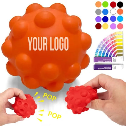 Custom Push Pop Bubble Ball Stress Reliever Kids Fidget Toy