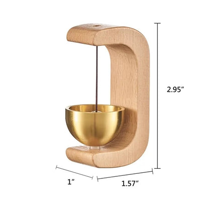 Magnetic Attach Wooden Brass Doorbell