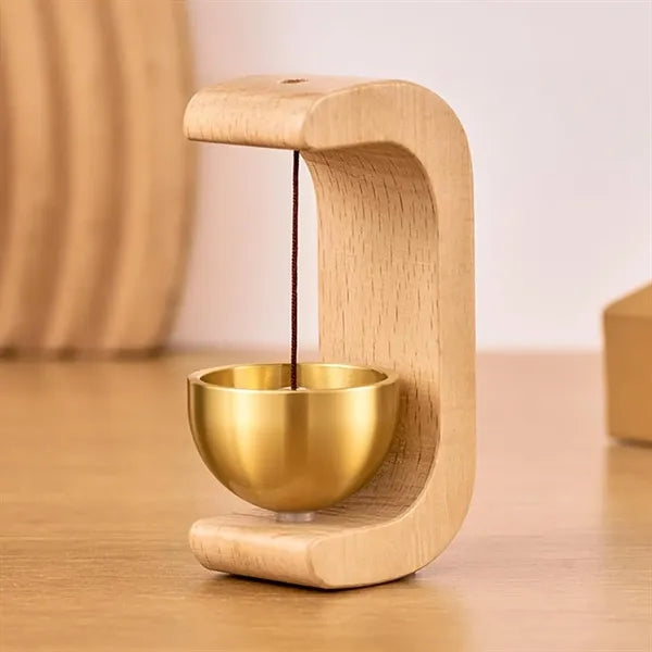 Magnetic Attach Wooden Brass Doorbell