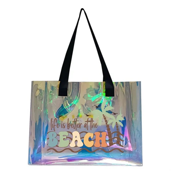 Waterproof PVC Laser Holographic Tote Bags
