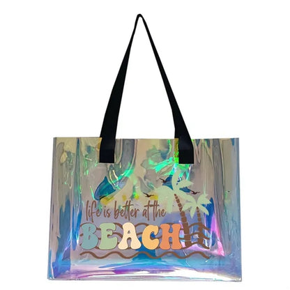 Waterproof PVC Laser Holographic Tote Bags
