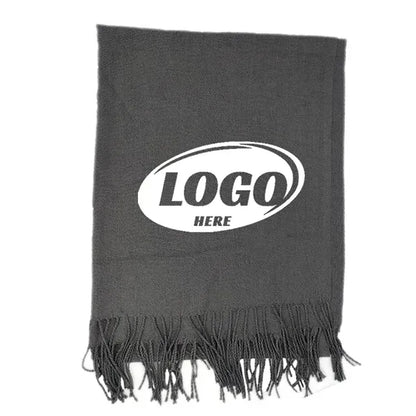 Cashmere Pashmina Woven Scarf W/Fringes (27.1/2" x 78")