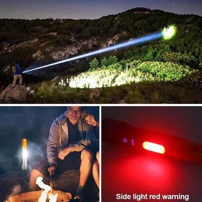 Rechargeable LED Flashlights with 4Color Lampshades